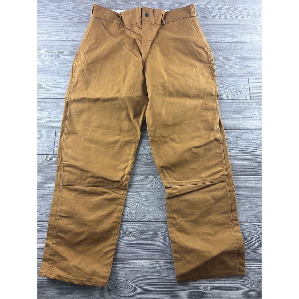 RedHead 60s Mens Brown Cotton Duck Canvas Reinforced Seat Hunting Pants 33x29.5